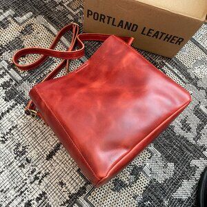 Portland Leather UNICORN Butterfly Bag ROSSO Brand New Crossbody Hide Stamp